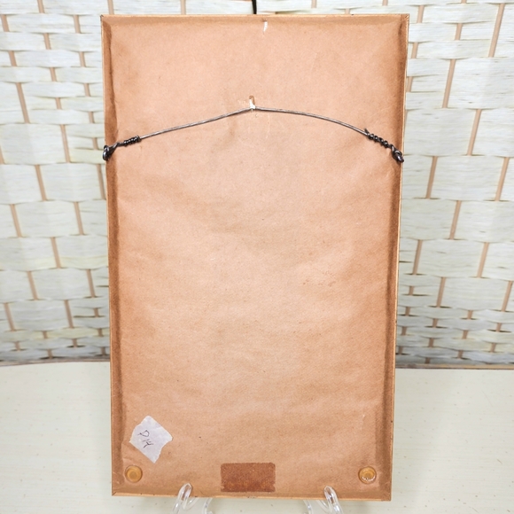 Vintage Parrot Cross Stitch 13x7.75 Faux Bamboo Frame - Picture 5 of 8